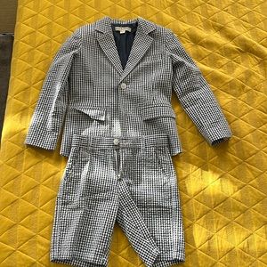 Hope and Henry boys seersucker blazer and shorts 6